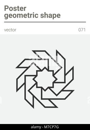 Plakat minimale geometrische Vektorform Stock Vektor