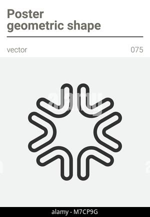Plakat minimale geometrische Vektorform Stock Vektor