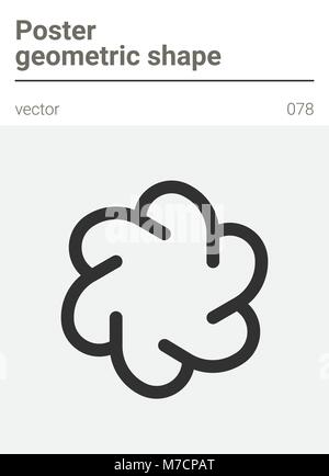 Plakat minimale geometrische Vektorform Stock Vektor