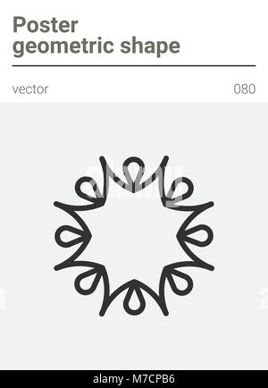 Plakat minimale geometrische Vektorform Stock Vektor