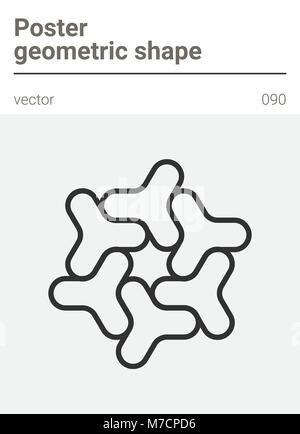 Plakat minimale geometrische Vektorform Stock Vektor