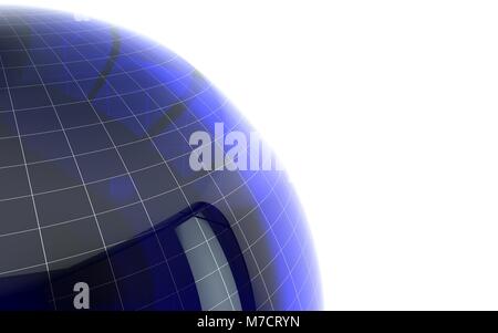 Abstrakte futuristischen Hintergrund blau Glas geometrische Formen. Isolierte Hintergrund. 3D-Darstellung Stockfoto