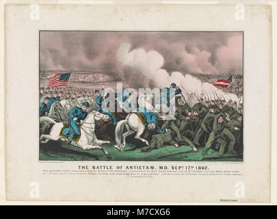 Die Schlacht von Antietam, die am 17. September 1862 in Maryland ausgetragen wurde, war eine der blutigsten Schlachten des Amerikanischen Bürgerkriegs. Stockfoto