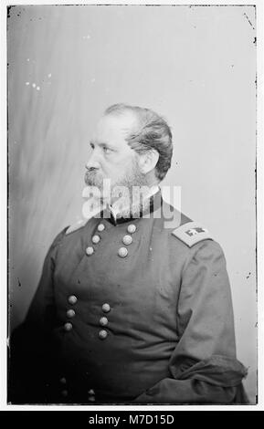 Ein Porträt von General John G. Foster, einem Offizier und Ingenieur der US-Armee, aufgenommen im Jahr 1861, das sein Gleichnis und seine Rolle in der Militärtechnik während des Bürgerkriegs einfängt. Stockfoto