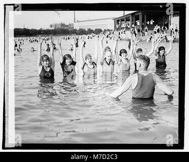 George H. Corson Lehre schwimmen Klasse am Tidal Basin, Washington, D.C. LCCN 2016826857 Stockfoto