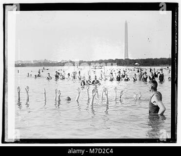 George H. Corson Lehre schwimmen Klasse am Tidal Basin, Washington, D.C. LCCN 2016826858 Stockfoto