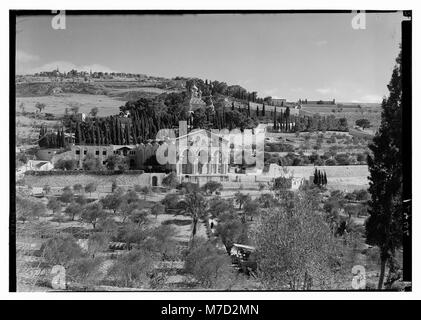 Gethsemane Basilika aus der ganzen Kedron (d. h., Kidron) Tal LOC 14818 matpc. Stockfoto