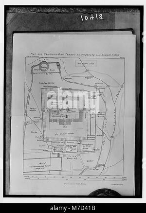 Grundrisse des Salomonischen Tempels & Umwelt nach Dr. Schick LOC 04264 matpc. Stockfoto