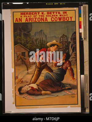 Herbert K. Betts in einem Spiel der goldene Westen, ein Arizona Cowboy LCCN 2014636766 Stockfoto