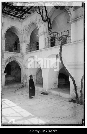 Jerusalem (El-Kouds), Vorgehensweise bei der Stadt. Haus des Kaiphas LOC 00700 matpc. Stockfoto