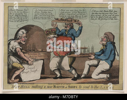 John Bull, eine neue Ladung von Schiffen zu den Seen - Charles, del et sculp zu senden. LCCN 2002708986 Stockfoto