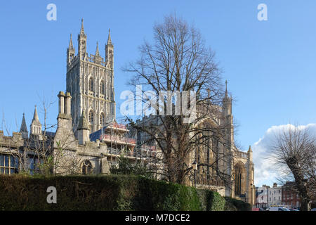 Restaurierung und Konservierung an der Kathedrale von Gloucester Stockfoto