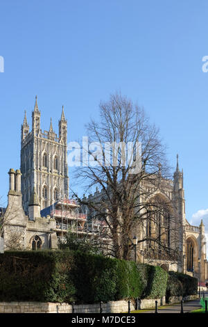 Restaurierung und Konservierung an der Kathedrale von Gloucester Stockfoto