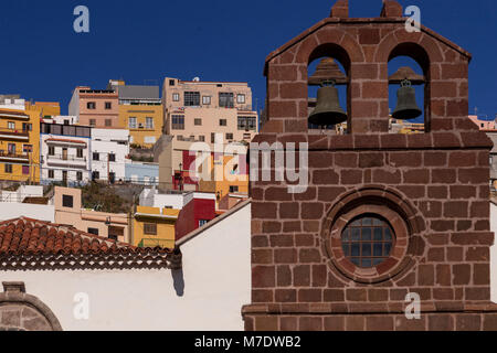 Kirchturm der Kirche in San Sebastian, La Gomera, Kanarische Inseln Stockfoto