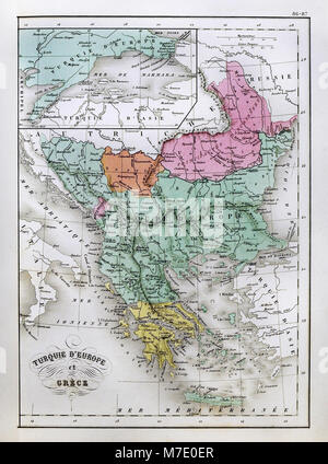 1858 Delamarche Karte - Europa Stockfoto