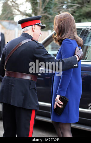 Seine königliche Hoheit Herzogin von Cambridge öffnet ein neues Zentrum für Aktion auf Neigung im Wickford, Essex Mit: Katharina, Herzogin von Cambridge, Catherine Middleton, Kate Middleton Wo: Wickford, Großbritannien Wann: 07 Feb 2018 Credit: WENN.com Stockfoto