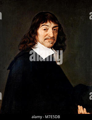 Descartes. Portrait der französische Philosoph Rene Descartes (1596-1650), nach dem Frans Hals, Öl auf Leinwand, Ende 1600. Stockfoto