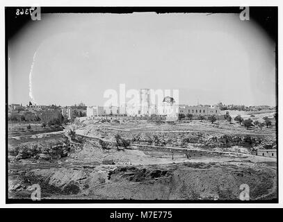 Museum (Rockefeller) in Jerusalem. Museum. Teleaufnahme aus dem Tal Josaphat matpc 03383 Loc. Stockfoto