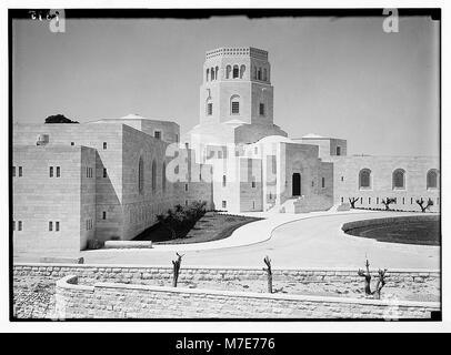 Museum (Rockefeller) in Jerusalem. Museum. Turm & Gebäude von der Stadtmauer auf der Suche N. näher vi (ew) LOC 03390 matpc. Stockfoto