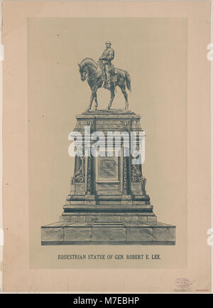 Die Reiterstatue von General Robert E. Lee in Richmond, Virginia, erinnert an seine Rolle im Amerikanischen Bürgerkrieg. Es war ein kontroverses Thema über seinen konföderierten Symbolismus. Stockfoto