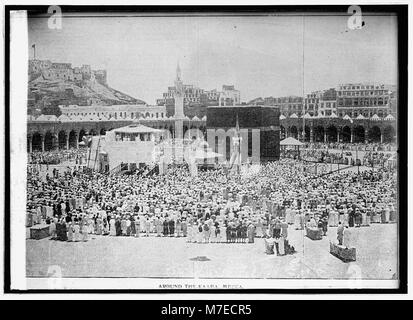 Palästina, moslemische (Muslimischen) Pilger an der Kaaba, heiligen Schrein in der heiligen Stadt Mekka LCCN 2016821034 Stockfoto