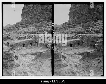 Petra (Wadi Musa). El-Habis Bereich. Gericht und Kammern. 03106 matpc El-Habis LOC. Stockfoto