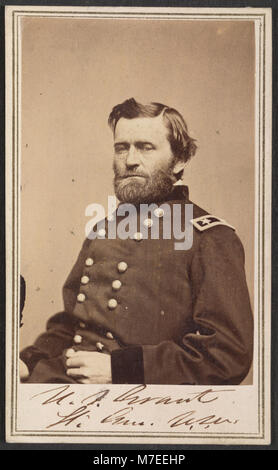 Ein Porträt von Ulysses S. Grant, dem 18. Präsidenten der Vereinigten Staaten, zeigt seine Rolle als Generalleutnant in der Union Army während des Bürgerkriegs. Stockfoto