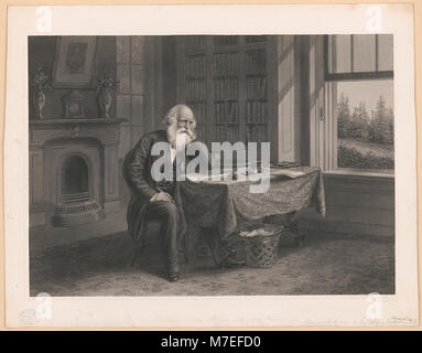 William Cullen Bryant in seiner Studie (at) Cummington-S. Hollyer. LCCN 2013645199 Stockfoto