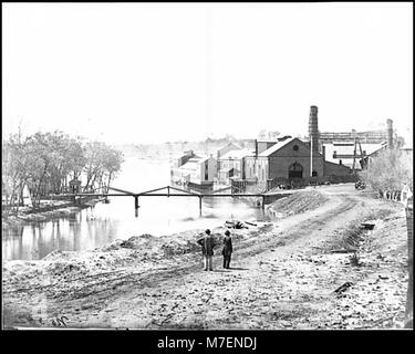 Richmond, Virginia Ansicht der Tredegar Iron Works, mit Steg von Neilson Insel LOC cwpb. 04035 Stockfoto