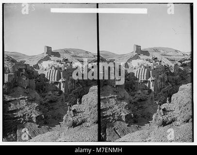 Straße nach Hebron, Mar Saba, etc. Die Suche nach Mar Saba Schlucht. LOC 00999 matpc. Stockfoto