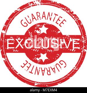 Exklusiver Gummistempel Symbol. Exklusivität und spezielle Dichtung rund, Förderung Wasserzeichen Textur. Vector Illustration Stock Vektor