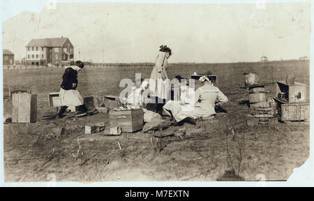 Einige original spielen Häuser konzipiert und von Mädchen an der Oklahoma Schule für Blinde ausgeführt. Siehe Ellis Bericht. LOC 05229 nclc. Stockfoto