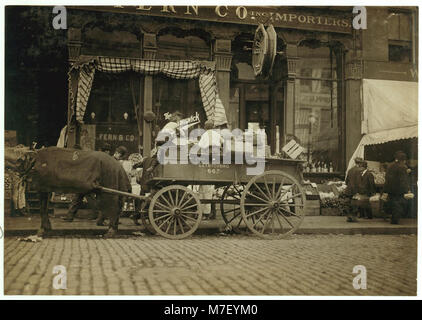 Beginnend in der Früh. Verkauf von Gemüse auf dem Markt. LOC 05431 nclc. Stockfoto