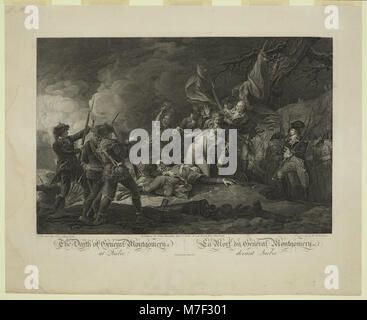 Der Tod von General Montgomery bei Quebec La Mort du General Montgomery devant Quebec - von John Trumbull gemalt; von W. Ketterlinus eingraviert; durch Andw gedruckt. Maverick. LCCN 2003666949 Stockfoto