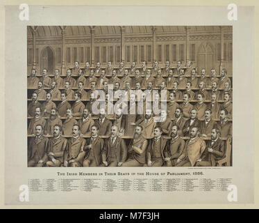 Die irischen Mitglieder in ihre Sitze im Parlament, 1886 LCCN 2012648837 Stockfoto