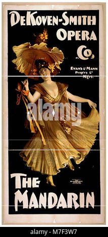 Ein Porträt eines Mandarins, wahrscheinlich aus der Qing-Dynastie, mit traditioneller Kleidung und kultureller Darstellung dieser Zeit. Stockfoto