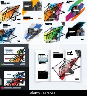 Mega Set von Vorlagen, polygonalen Design für die Website, Banner, Ständer, Corporate Identity Stock Vektor