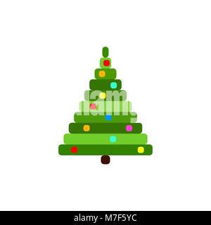 Vektor Pixel Weihnachtsbaum. Stock Vektor