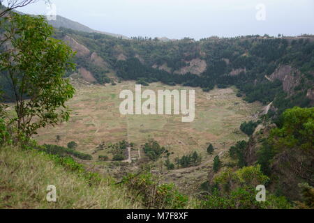 Blick in die Cova Krater, Cova Caldera, in der eastcentral Teil der Insel Santo Antao, Kap Verde Stockfoto