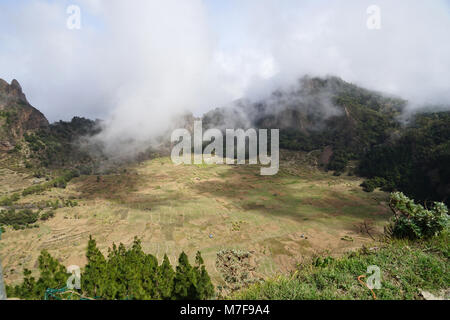 Blick in die Cova Krater, Cova Caldera, in der eastcentral Teil der Insel Santo Antao, Kap Verde Stockfoto