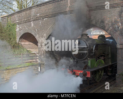 Lokomotive auf North Norfolk Railwayblac Stockfoto