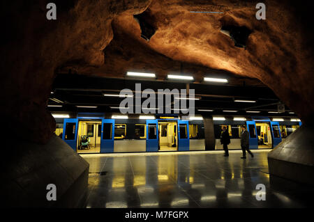 Der U-Bahnhof Rådhuset, Stockholm, Schweden Stockfoto