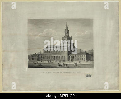 Der Staat - in Philadelphia 1776 - von J. Serz eingraviert. LCCN 2009633693 Stockfoto