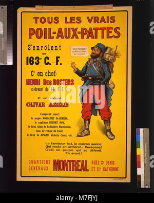 Tous les vrais Poil-aux-pattes s'enrôlent Au 163 e C.-F. LCCN 2005695773 Stockfoto