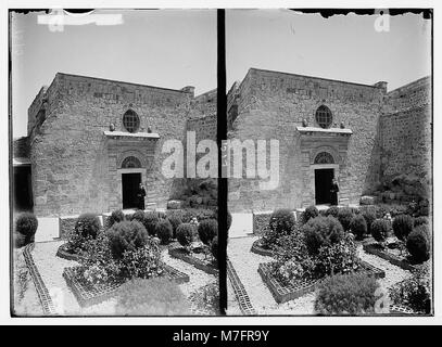 Via Dolorosa, Beginn in der St. Stephen's Gate. Kreuzgang der Geißelung. LOC 05434 matpc. Stockfoto