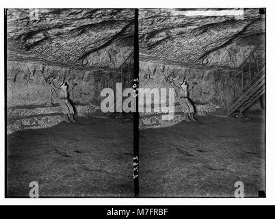 Das Gefängnis der Antonia, das sich entlang der Via Dolorosa in Jerusalem befindet, ist hier als Kerker dargestellt, in dem Gefangene angeblich gefoltert wurden. Dieser Ort ist historisch bedeutsam für christliche und jüdische Traditionen. Stockfoto