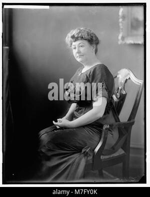A portrait of Mrs. Wilson, wife of U.S. President Woodrow Wilson. The image showcases her role as First Lady and her participation in social and political events during her husband's presidency. Stockfoto