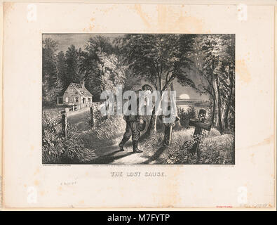 The Lost Cause bezieht sich auf die Bewegung nach dem Bürgerkrieg, die die konföderierte Sache und ihre Werte rechtfertigen wollte, die sich in diesem historischen Bild widerspiegeln. Stockfoto