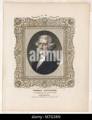 Thomas Jefferson, dritter Präsident der Vereinigten Staaten LCCN 2003673097 Stockfoto