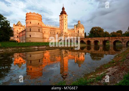 Das Schloss im Stil der Renaissance in Krasiczyn, Polen Stockfoto